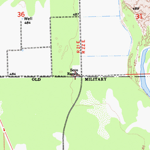 Topographic Map of Soto Ranch, CA
