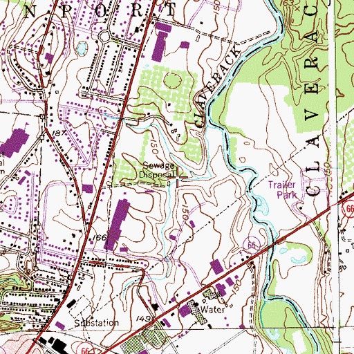Topographic Map of Greenport Sewage Treatment Plant, NY