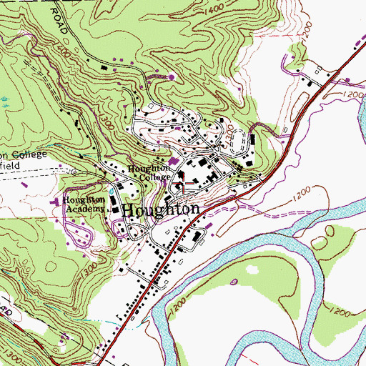 Topographic Map of Chamberlain Center, NY