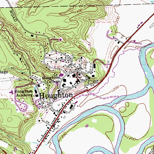 Topographic Map of Wesley Chapel, NY