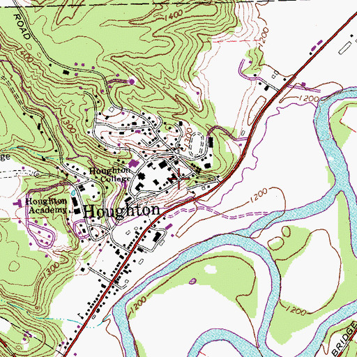 Topographic Map of Gillette Hall, NY