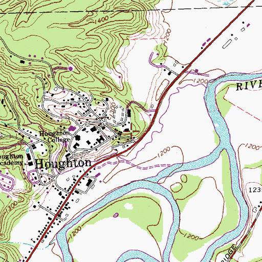 Topographic Map of Nielsen Physical Education Center, NY