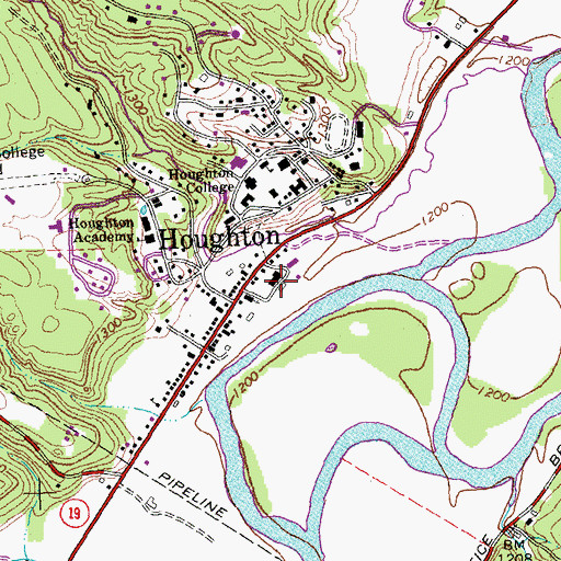 Topographic Map of Fiegl Maintenance Building, NY