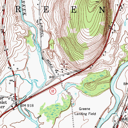 Topographic Map of Pinewoods Mobile Home Park, NY
