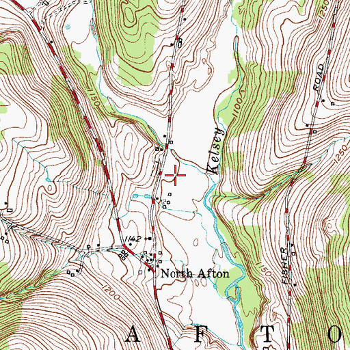 Topographic Map of Kelsey Brook Trailer Court, NY