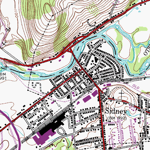 Topographic Map of First Baptist Church, NY