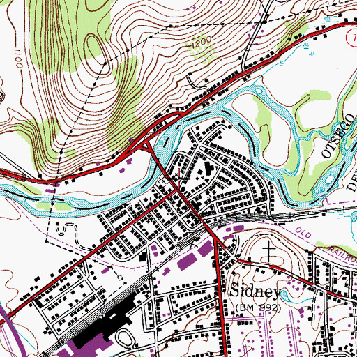 Topographic Map of First Congregational Church, NY
