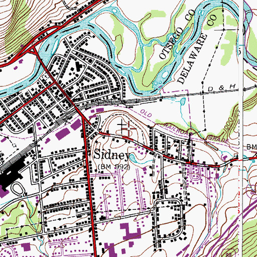 Topographic Map of Prospect Hill Cemetery, NY