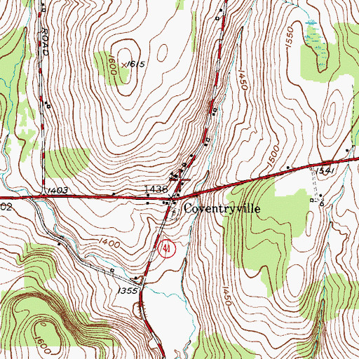 Topographic Map of First Congregational Church, NY
