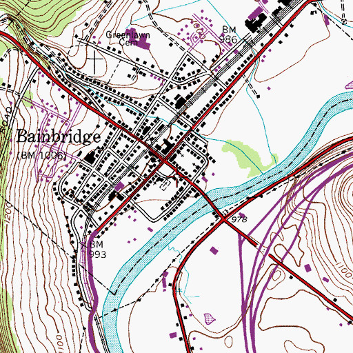Topographic Map of Saint Peters Episcopal Church, NY