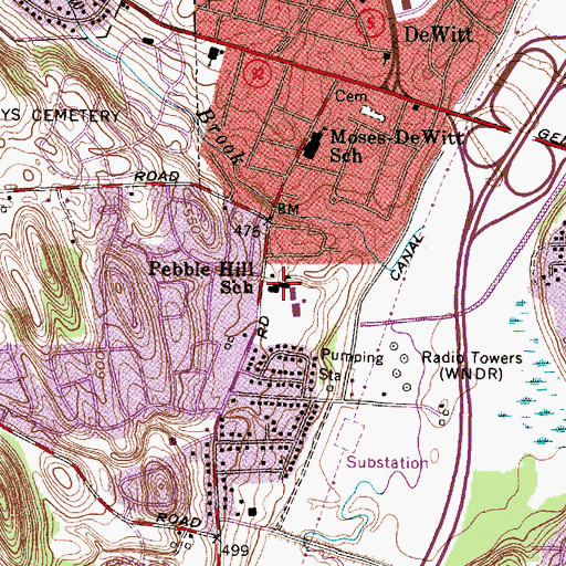 Topographic Map of Coville Theatre, NY