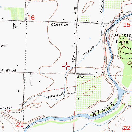 Topographic Map of South Branch Island Canal, CA