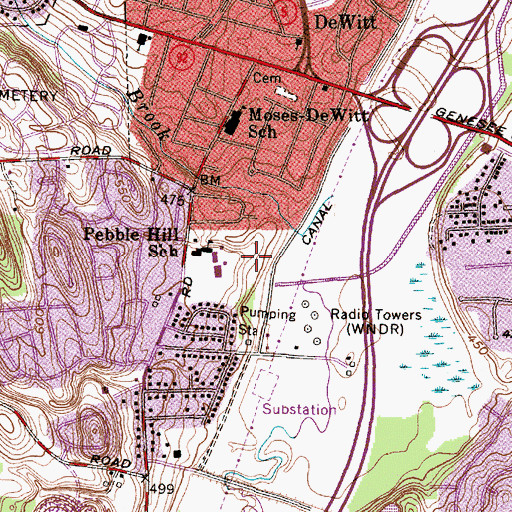 Topographic Map of Chappell Field, NY