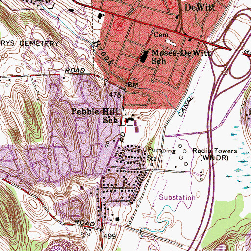 Topographic Map of Knox Farmhouse, NY