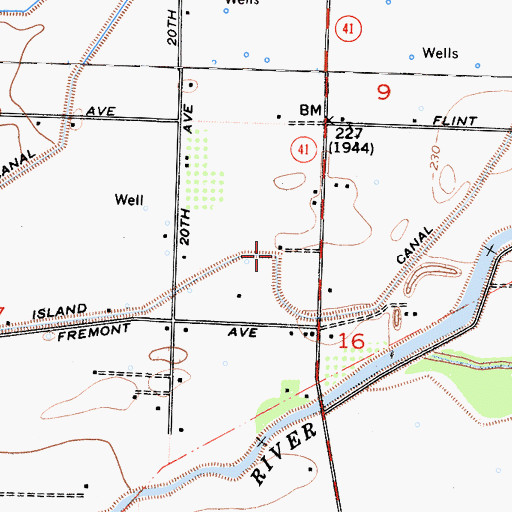 Topographic Map of South Branch Island Canal, CA