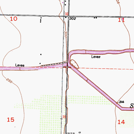 Topographic Map of South Branch South Branch Tule River, CA