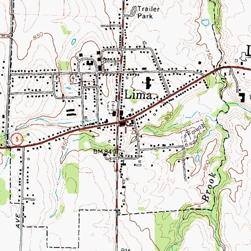 Topographic Map of American Hotel (historical), NY