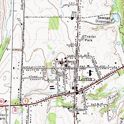 Topographic Map of Genesee Junior College (historical), NY