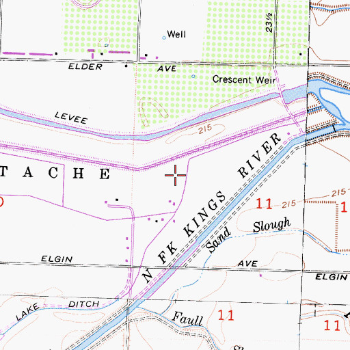 Topographic Map of South Branch Summit Lake Ditch, CA