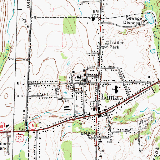 Topographic Map of College Hill, NY