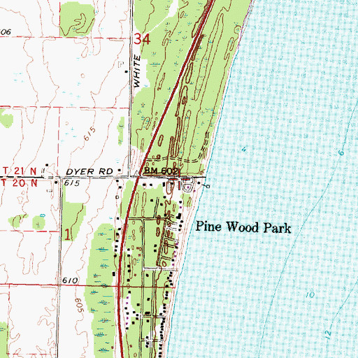 Topographic Map of Brown's Landing RV Park, MI