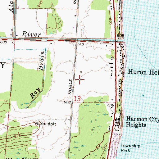Topographic Map of Singing Bridge Golf Course, MI