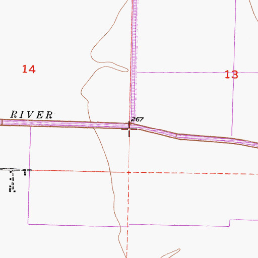 Topographic Map of South Branch Tule River, CA