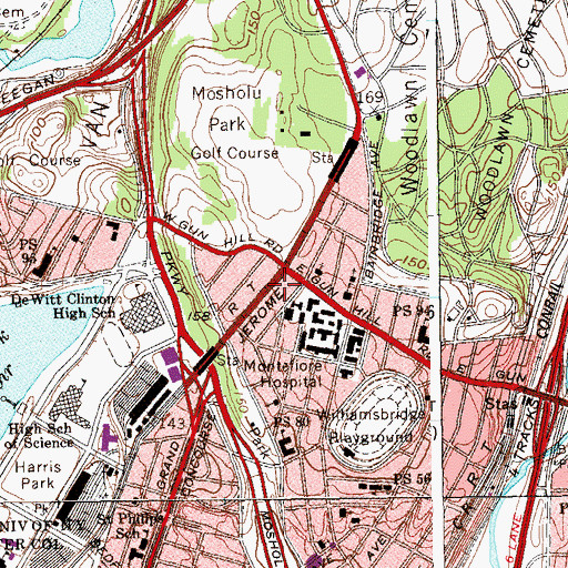 Topographic Map of Tuxedo Theater (historical), NY