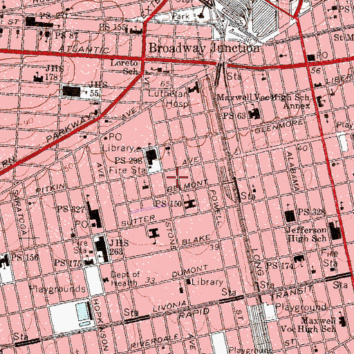 Topographic Map of Reo Theatre (historical), NY
