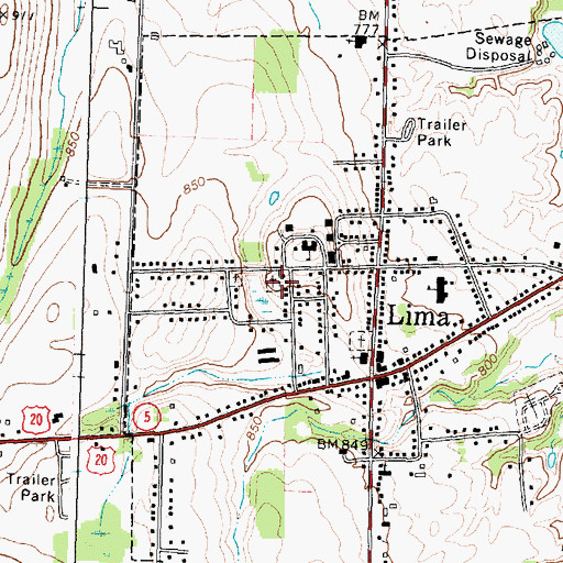 Topographic Map of New Methodist Cemetery, NY