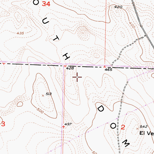 Topographic Map of South Dome, CA