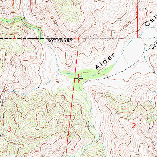 Topographic Map of South Fork Alder Canyon, CA