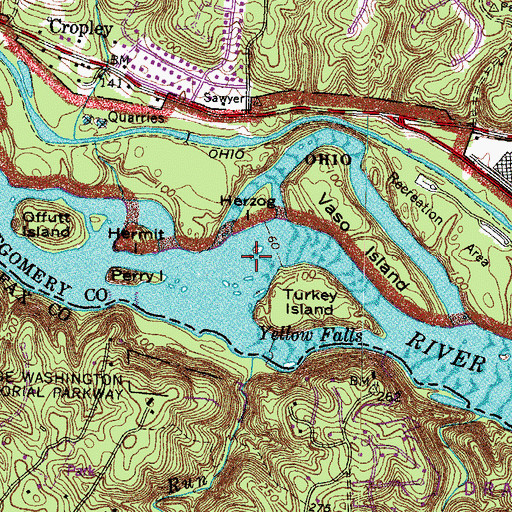 Topographic Map of Little Sluice Island, MD