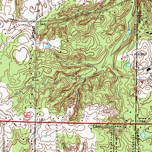 Topographic Map of Lost Fen, OH