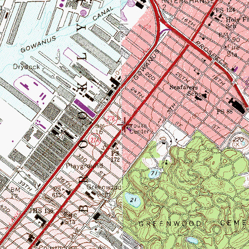 Topographic Map of Paradise Theatre (historical), NY