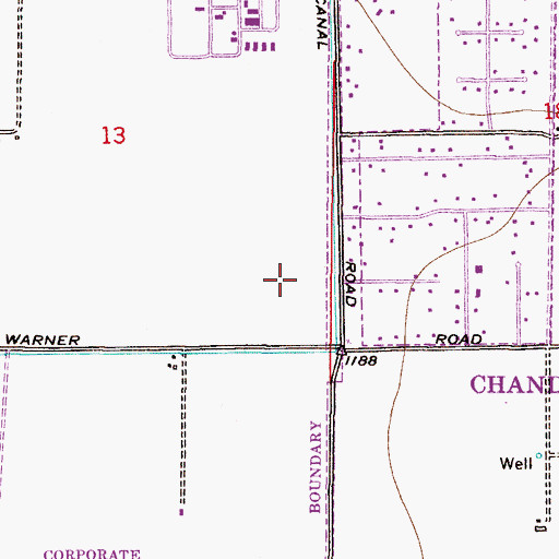 Topographic Map of Orangetree, AZ