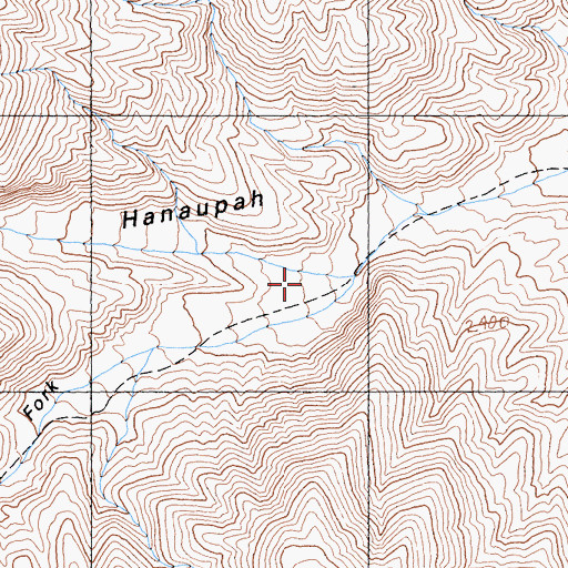 Topographic Map of South Fork Hanaupah Canyon, CA