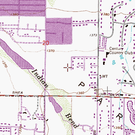 Topographic Map of Orangetree Estates, AZ
