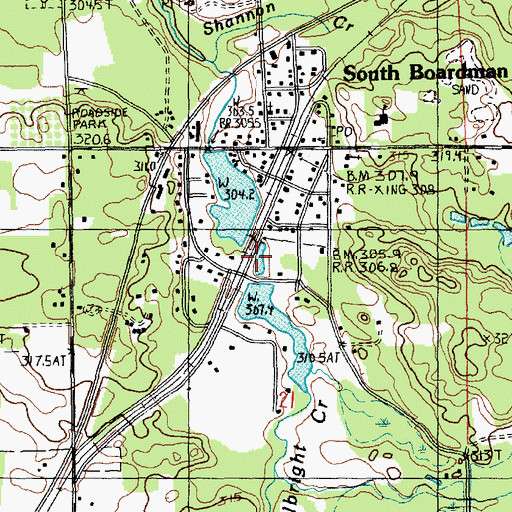 Topographic Map of Youngs Mill Pond, MI