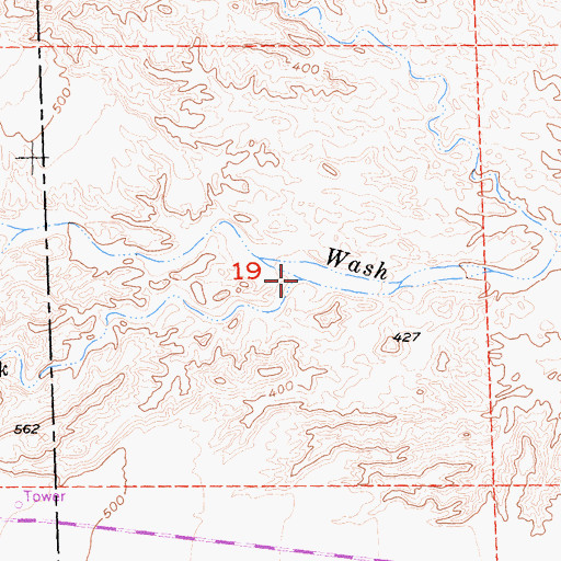 Topographic Map of South Fork Palm Wash, CA