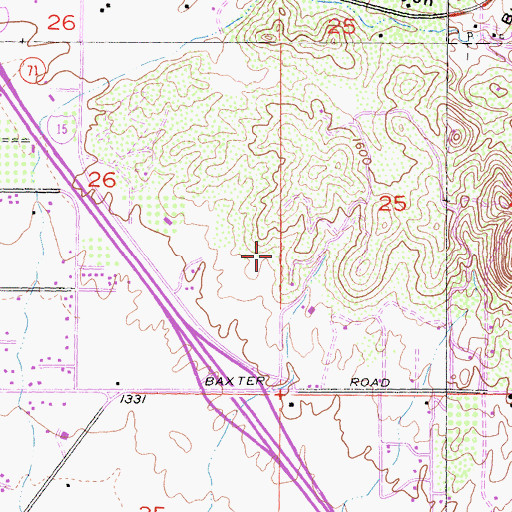 Topographic Map of City of Wildomar, CA
