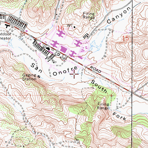 Topographic Map of South Fork San Onofre Canyon, CA