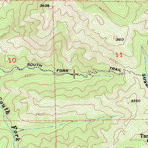 Topographic Map of South Fork Trail, CA