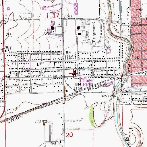 Topographic Map of McKinley Intermediate School, KS