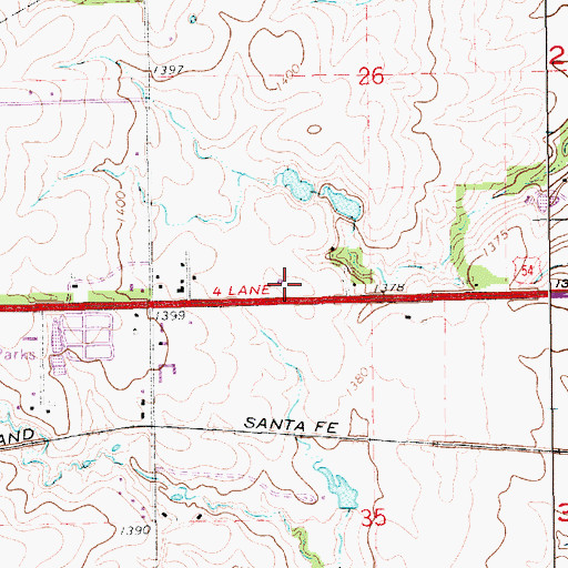 Topographic Map of Wichita Friends Childrens School, KS