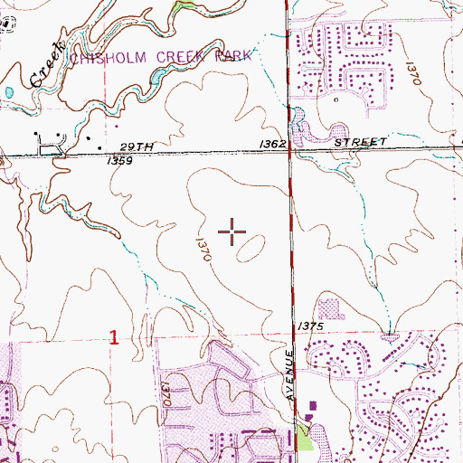 Topographic Map of Jackson Elementary School, KS
