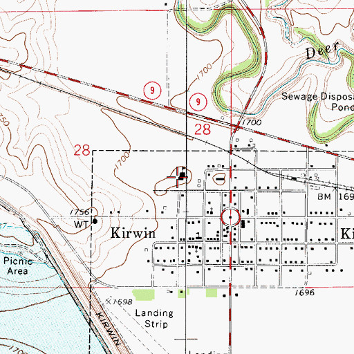 Topographic Map of Eastern Heights Elementary School, KS