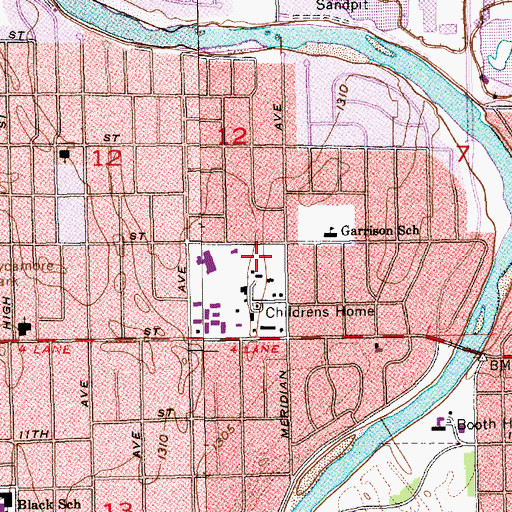 Topographic Map of Rountree Christian Academy, KS