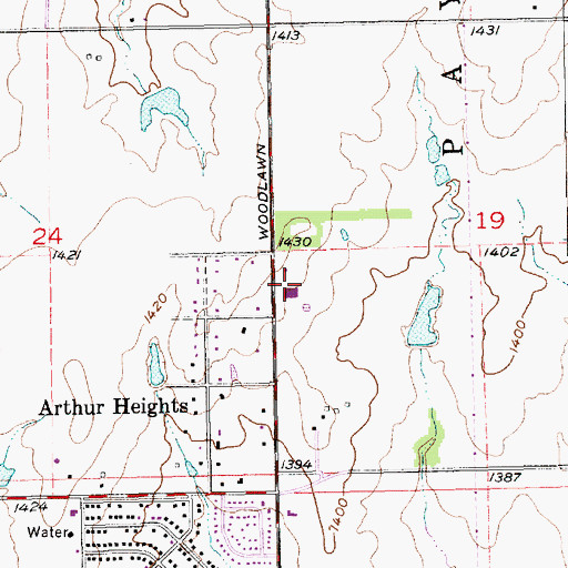 Topographic Map of Resurrection Catholic School, KS
