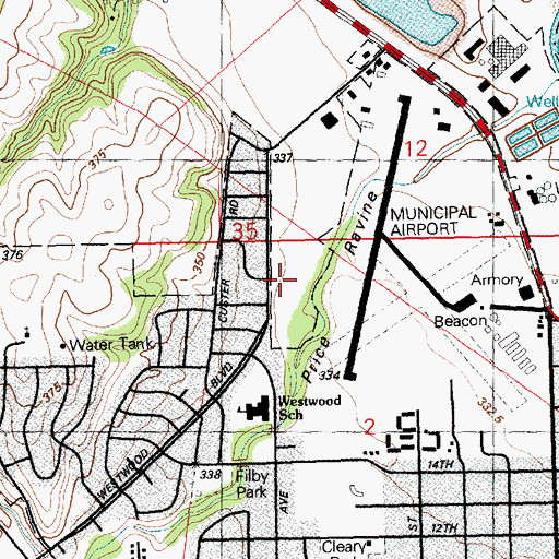 Topographic Map of Max Heim Early Childhood Center, KS